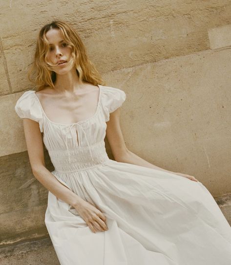 Quinn Dress - Salt | DÔEN Vintage White Dresses, Marceline Fashion, Opera Concert, Boat Neckline Dress, Wearing Outfits, Character Features, Mexico Cruise, 2024 Wishlist, Summer Scrapbook