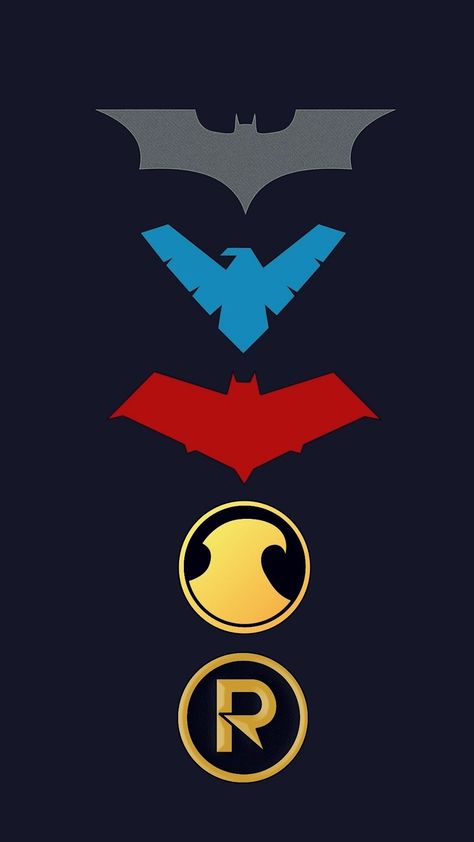 Bat family | boys Batfamily Symbols, Batfamily Tattoo Ideas, Bat Family Tattoo, Batman Family Wallpaper, Batfamily Tattoo, Batboys Wallpaper, Bat Family Wallpaper, Robin Dc Wallpaper, Batfamily Wallpaper