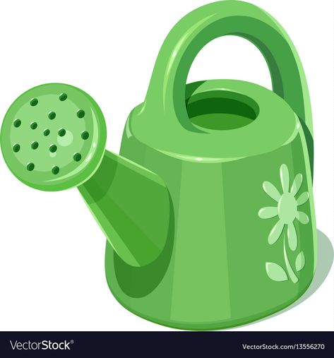 Watering can garden Royalty Free Vector Image - VectorStock Watering Can Illustration, Easy Kindergarten Crafts, Circus Activities, Cartoon Garden, Wooden Coat Hangers, Business Icons Vector, Beautiful Butterflies Art, Garden Watering, Toddler Arts And Crafts