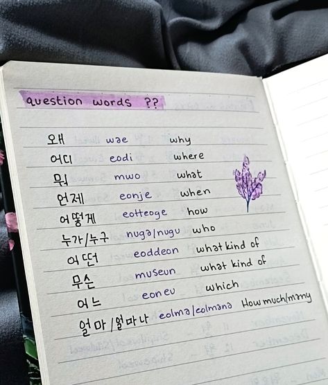 Tips On Learning Korean, How To Write Korean Words, Learning New Language Aesthetic Notes, Studying Korean Notes, Learning Languages Tips Korean, How To Take Notes For Language Learning, Korean Notes Study Hangul, Abc In Korean, How To Write Korean