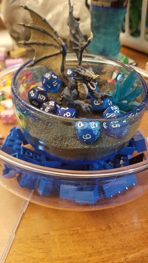 DnD Wedding Centerpieces - blue dragon Geek Wedding Centerpieces, Dnd Wedding Centerpiece, Gamer Wedding Centerpieces, Nerd Wedding Centerpieces, Dungeons And Dragons Themed Wedding, Dnd Inspired Wedding, Fantasy Centerpieces, How To Train Your Dragon Wedding Theme, Dnd Wedding Theme