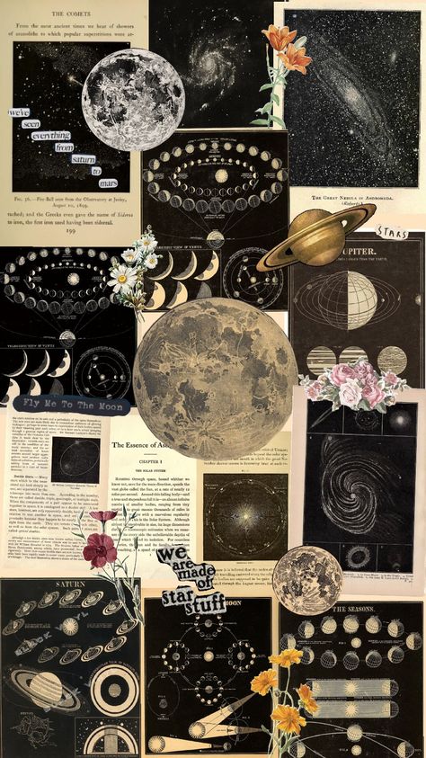 Vintage Astronomy Wallpaper #Space #Astronomy #Moon #Saturn #Mercury #Jupiter #LoveAstronomy Astronomy Collage Wallpaper, Vintage Astronomy Wallpaper, Mercury Aesthetic, Mercury Wallpaper, Venus Wallpaper, Saturn Aesthetic, Jupiter Wallpaper, Astronomy Wallpaper, Space Saturn