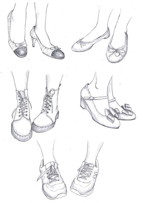 Drawing Shoes, Feet Drawing, Drawing Legs, 동화 삽화, Shoes Drawing, Small Drawings, Fashion Sketch, Book Drawing, Poses References