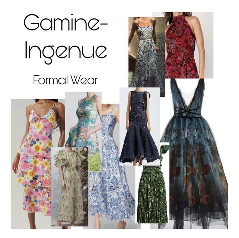 Gamine Ingenue Essence, Ingenue Essence Outfits, Ingenue Dress, Essence Types, Gamine Essence, Ingenue Natural, Ingenue Essence, Gamine Outfits, Kibbe Types