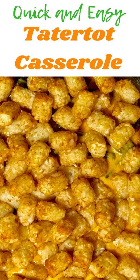 Easy Tator Tot Casserole, Tator Tot Recipe, Tot Recipes, Easy Tater Tot Casserole, Easy Tater Tots, Fries Recipes, Tater Tot Recipes, Hamburger Dishes, Tater Tot Casserole Recipes