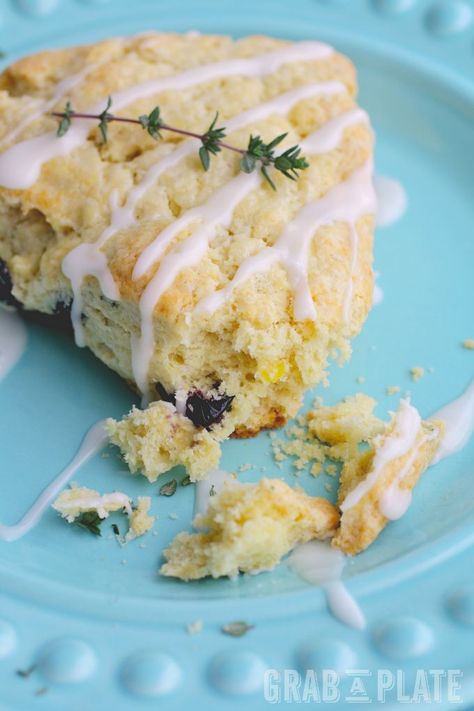 Use a fork or bite right into these delightful and easy-to-make Blueberry & Lemon-Thyme Scones! Need Lemon-Thyme? Go to www.ravenmoonemporium.com to order an ounce to delight your tastebuds. Recipes Using Thyme, Lemon Thyme Recipes, Thyme Scones, Thyme Recipes, Lemon Thyme, Homemade Buttermilk, Lemon Dessert Recipes, Herb Recipes, Great British Bake Off