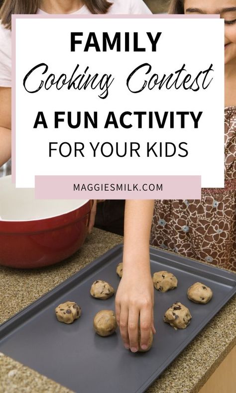 Cooking Contest Ideas, Group Baking Activities, Group Cooking Activities, Fun Cooking Activities For Kids, At Home Cooking Competition, Cooking Fun With My 3 Sons, Family Cooking Together, Activity For Family, Baking Contest