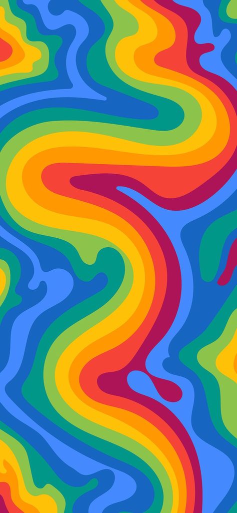 Rainbow Iphone Wallpaper, Colorful Iphone Wallpapers, Paint Drip Design, Iphone Wallpaper Minimal, Trippy Background, Wavy Rainbow, Rhinestone Ideas, Minimal Wallpapers, Trippy Patterns