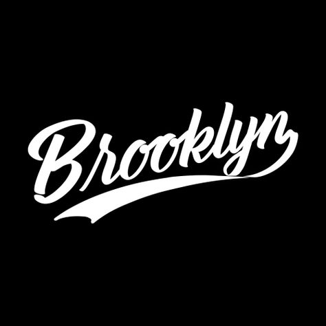 Brooklyn Script Urban Typography Design Men's T-Shirt | TYPTYO's Artist Shop Brooklyn Typography, Brooklyn Design, Script Fonts Design, Brooklyn Style, Orange Poppy, Typography Graphic, Uppercase Letters, Menu Design, Shop Signs