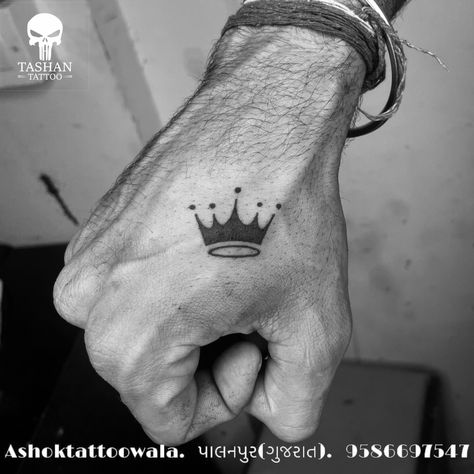 TashanTattoo
AshokTattooWala
S.20. Tirupati plaza
Opp. New bus stand
Near gd modi collage
Palanpur (gujrat)
9586697547
9687533310 Crown Tattoo On Hand For Men, Hand Crown Tattoo, Crown Hand Tattoos For Women, Crown Tattoo On Hand, Boys Hand Tattoo, Crown Hand Tattoo, Crown Tattoo Men, King Crown Tattoo, Small Crown Tattoo