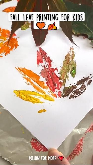 Nature Art Projects For Preschoolers, Thanksgiving Crafts For Preschool Kids, Kids Fall Crafts With Leaves, Fall Painting Crafts For Adults, Toddler Fall Painting Ideas, Fall Kid Painting Ideas, Harvest Time Crafts For Preschool, Preschool Crafts With Leaves, Leaf Art Activities Preschool