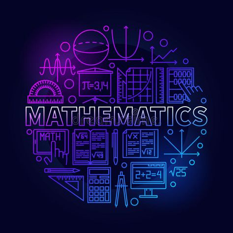 Illustration about Math linear symbol. Vector bright round school education mathematical symbol or circle background design. Illustration of logo, element, object - 75246685 Math Subject Design, Math Background, Math Logo, Math Photos, Statistics Math, Math Wallpaper, Mathematics Art, Math Clipart, Math Pictures