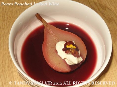 Pears Poached In Red Wine Pears In Red Wine, Poached Pears Recipe, Wine Poached Pears, Individual Desserts, Poached Pears, Pear Recipes, Recipe Blog, Think Food, Dessert Bowls