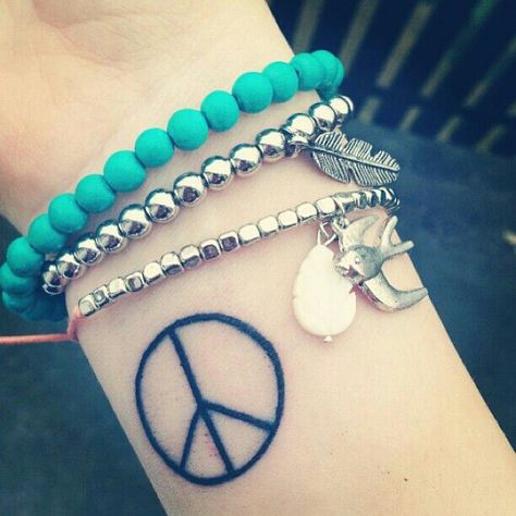 Peace sign Wrist Tats, Peace Sign Tattoo, Jordan Tattoo, Zen Tattoo, Peace Sign Tattoos, Peace Tattoo, Peace Tattoos, Shadow Tattoo, Hippie Tattoo