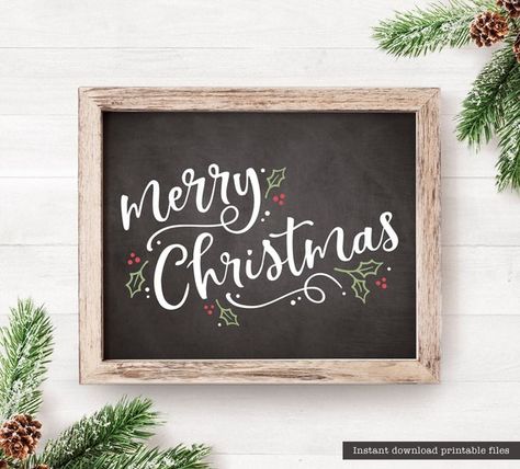 Printable Merry Christmas Sign Holiday Decor Holiday Sign - Etsy Australia Christmas Chalkboard Art, Merry Christmas Printable, Green Chalkboard, Chalk Sign, Wooden Christmas Crafts, Christmas Chalkboard, Chalkboard Designs, Art Elements, Farmhouse Style Sign