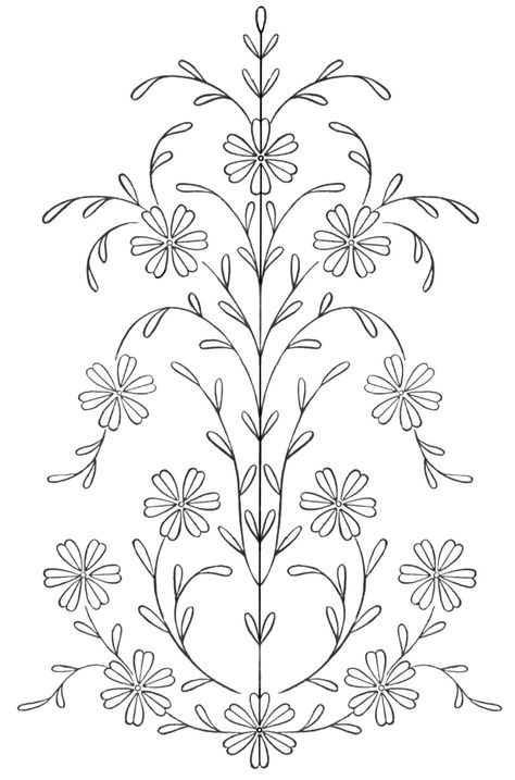 Vintage Crewel Embroidery Patterns, Hungarian Embroidery Pattern, Vintage Embroidery Patterns, Vintage Style Embroidery, Crewel Embroidery Patterns, Ideas Embroidery, Hungarian Embroidery, Stitches Embroidery, Chain Stitch Embroidery