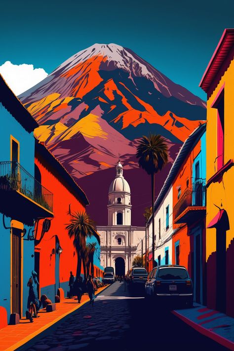 Arequipa Pop Art :: Behance Guatemala Coffee, Pop Art Studio, Graphic Design Architecture, Couple Ideas, Coffee Illustration, Illustration Graphic Design, Art Styles, Design Architecture, Digital Painting