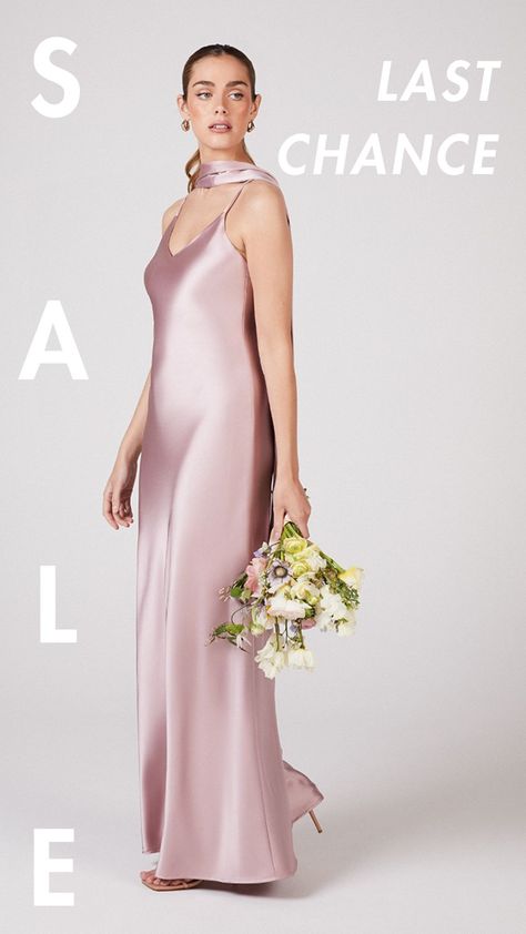 Sale ends midnight 17.08.23 Shop bridesmaids, bridal, wedding guest and party dresses from £30! Be quick, once it's gone, it's gone! Brooklyn Dress, Bm Dresses, Dress Outer, Beautiful Bridesmaid Dresses, Rose Blush, Satin Roses, Morning Wedding, Satin Slip, Green Satin