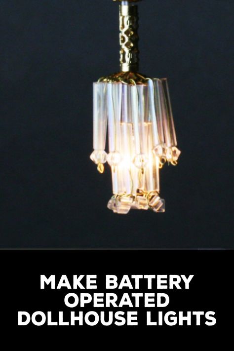 How to Make Battery Operated Dollhouse Lights Diy Dollhouse Lighting, Diy Dollhouse Light Fixtures, Dollhouse Lighting Diy, Dollhouse Lights, Ikea Dollhouse, Newport House, Gothic Dollhouse, Diy Barbie House, Dollhouse Lighting