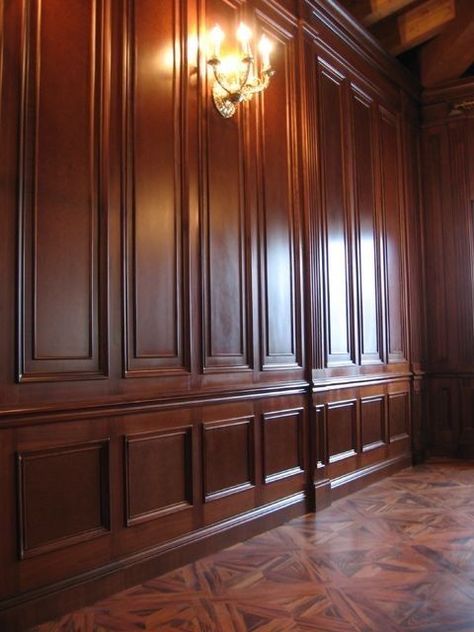 Wooden Paneling, Wood Wainscoting, Using Chalk Paint, Home Library Design, Classic Interior Design, Colorful World, Bedroom Bed Design, Interior Wall Design, Wood Panel Walls