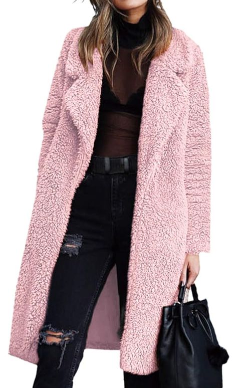 Style Causal, Long Cardigan Coat, Womens Faux Fur Coat, Plush Coat, Hooded Trench Coat, Winter Outwear, Gilet Long, Long Trench Coat, Outwear Jackets