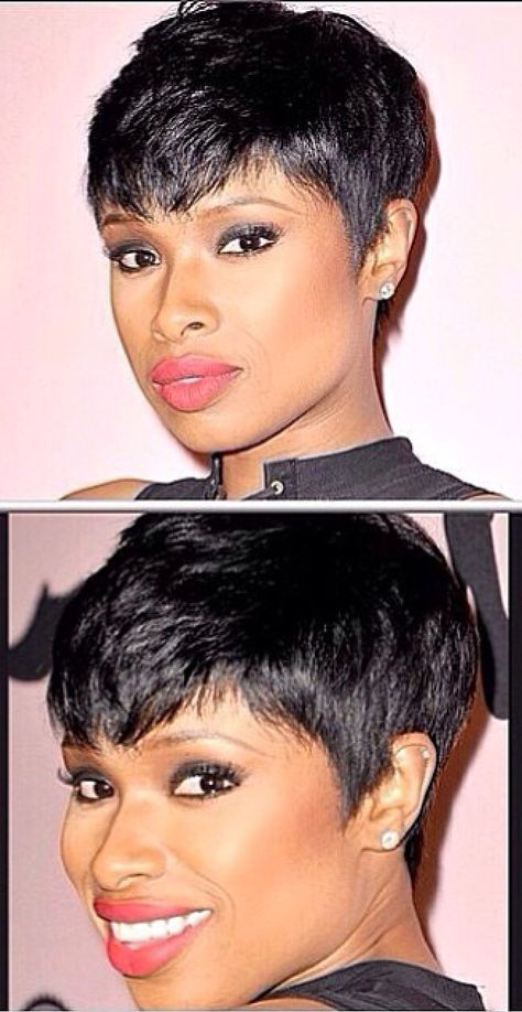 {Grow Lust Worthy Hair FASTER Naturally}>>> www.HairTriggerr.com <<< J-Hud Super Cute Short Cut! Short Pixie Haircuts Round Face, Blackwomen Hairstyle, Bump Hair, Cute Haircuts, Choppy Hair, Pixie Hair, Sassy Hair, Short Black Hairstyles, Jennifer Hudson