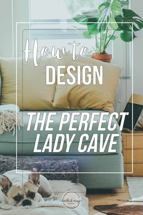 Move over man caves, it's all about lady caves and she sheds now! A woman cave is not all pink and frilly, it is a personal and peaceful space of your own! We will show you how to create the ultimate lady cave, she shed or small space for you to enjoy! #sheshedideas #sheshed #ladycave #womancave #ladycaveideas #herspace Womens Cave Room Ideas, Lady Lair Ideas, Mom Cave Ideas Inspiration, She Cave Room Ideas For Women, She Room Ideas For Women, Lady Lounge Woman Cave, Girl Cave Ideas Small Spaces, Woman Cave Diva Den, She Cave Ideas For Women