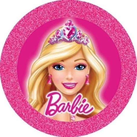 Barbie Cupcake Topper Printable, Happy Birthday Barbie Image, Barbie Theme Cupcakes, Barbie Cupcake Toppers Printable Free, Barbie Cake Topper Printable, Barbie Cupcake Topper, Barbie Logo Printable, Barbie Topper, Cupcakes Barbie