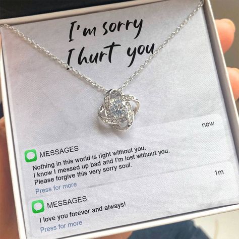 🎁Gift for Girlfriend, Wife👩‍❤️‍👨: Sorry, Lost Without You❤️ - Love Knot Pendant Necklace💍🚨STOP and take a moment to appreciate the special women in your life!💕 This stunning love knot necklace is the perfect gift to express your love and apologize for those times you may have lost your way. 💔 Trust us, she'll be over the moon with this heartfelt gift. 😍 #GiftForHer #SorryNotSorry #LoveKnotNecklace #WifeMaterial #GirlfriendGoals #GiftsForFathers #RelationshipGoals #LostWithoutYou #LoveWins #Je... Sorry I Hurt You, Mail Carrier Gift, Single Mom Gifts, Bonus Dad Gifts, Lost Without You, Nephew Gifts, Goddaughter Gifts, Cousin Gifts, Forever And Always