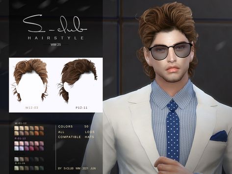 Wavy Hair Sims 4, Wavy Hair Sims 4 Cc, Sims 4 Cc Male, Sims 4 Stories, Sims 4 Hair Male, Sims 4 Challenges, The Sims 4 Skin, Wavy Haircuts, Sims 4 Dresses