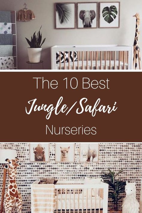 the 10 best gender neutral safari / jungle nurseries. Boho safari nursery gender neutral nursery #nurseryideas #nurserydecor #nursery #junglenursery #safarinursery #babynursery Safari Nursery Ideas, Diy Murals, Boho Safari Nursery, Nursery Color Palette, Neutral Inspiration, Safari Nursery Boy, Jungle Safari Nursery, Boy Nursery Colors