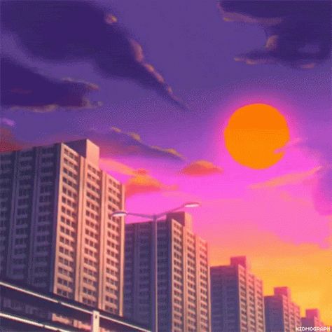 Vaporwave Gif, Sunset Gif, Gif Wallpaper, Filmy Vintage, Anime City, New Retro Wave, Japon Illustration, Vaporwave Aesthetic, 3d Video