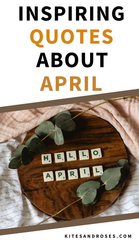 Looking for April quotes? Here are the words and sayings that will inspire you to welcome and say hello to spring season. April Reminders, April Poems Quotes, April Captions, Quotes For April Month, Quotes About April, April Showers Quotes, April Bullet Journal Quotes, April Quotes, Sign Board