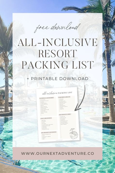 All Inclusive Packing List, Packing List Mexico, All Inclusive Mexico, Mexico Packing List, Vacation Packing List, Road Trip Packing List, Flying With Kids, Road Trip Packing, All Inclusive Vacations