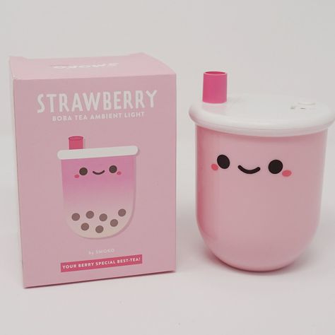 Strawberry Milk Tea, Cute Night Lights, Things I Need To Buy, Cute Water Bottles, Cute Bedroom Decor, Cute Room Ideas, Strawberry Milk, Boba Tea, Birthday Wishlist