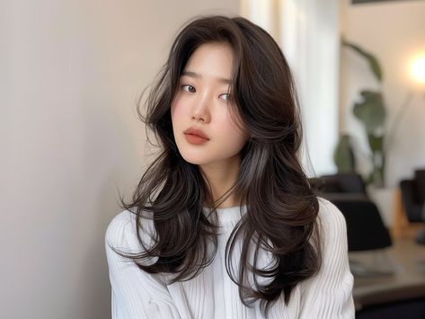 51 Easy Haircuts and Hairstyles for Long Straight Hair in 2024 Chinese Hairstyle Long Hair, Haircuts For Asians, Medium Length Asian Haircut, Kdrama Haircut, Asian Layered Hair Long, Hair Inspiration Asian, Asian Woman Hairstyles, Japanese Haircut Long, Hairstyles For Asian Women