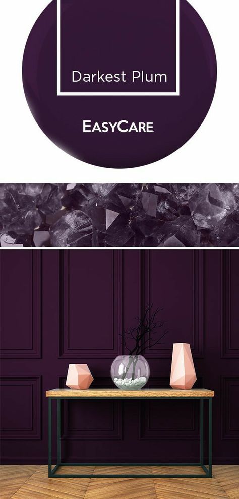 Dark Purple Paint, Plum Paint Colors, Plum Paint, Purple Paint Colors, Dark Home, Purple Paint, True Value, Bedroom Paint, Paint Colors For Home