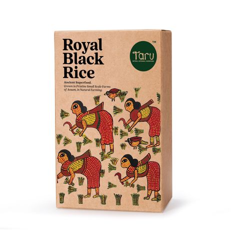 Organic Food Packaging, Rice Packaging, Spices Packaging, Gond Painting, Natural Farming, Food Branding, Food Logo Design, Branding Design Packaging, Black Rice