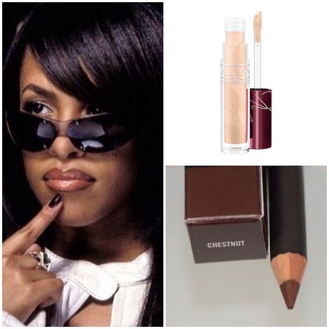 💄😍 To get Aaliyah's "One in a Million" video lip look Try Aaliyah's MAC fave "Chestnut" liner line your lips and use "Brooklyn Born"… Aaliyah Nails, Aaliyah Makeup, Mac Chestnut Lip Liner, Dear Peachy, Lip Combos, Aaliyah Style, Makeup Inspired, Special Girl, Nails Coffin