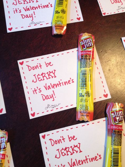 Drew's beef jerky valentines!  #slimjimvalentine Slim Jims, Valentine Quotes, Valentines Day Treats, Beef Jerky, Love Days, Library Ideas, Kid Activities, Valentine Fun, Gifts For Coworkers