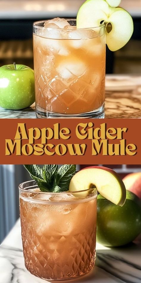 🍂 Embrace the fall season with this cozy Apple Cider Moscow Mule recipe! Made with fresh apple cider, crisp ginger beer, and a hint of vodka, this twist on the classic mule is a crowd-pleaser at any fall gathering or holiday party. 🍏 Perfect for sipping by the fire, this drink is easy to make and full of flavor. Whether you’re hosting Thanksgiving or just enjoying autumn vibes, this Apple Moscow Mule will be your go-to drink! 🍁 #FallCocktails #AppleCiderMoscowMule #AutumnDrinks #EasyCocktails Ginger Apple Moscow Mule, Apple Cider Mule Ginger Beer, Spiced Apple Moscow Mule, Apple Mule Ginger Beer, Apple Alcohol Recipes, Big Batch Moscow Mule Recipe, Autumn Mule Recipe, Apple Pie Mule Recipe, Apple Pie Mule