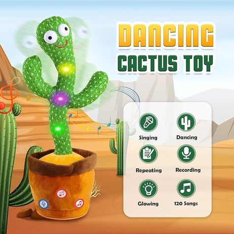 Talking Cactus, Cactus Toy, Dancing Cactus, Birthday Lights, Talking Toys, Arm Band Tattoo, Newborn Christmas, Baby Songs, Sunglasses Style