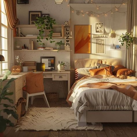 Cozy Small Bedrooms, Cozy Room Decor, Apartment Decor Inspiration, Room Makeover Bedroom, Dream Room Inspiration, Room Makeover Inspiration, Small Room Bedroom, Cozy Room, Room Inspiration Bedroom