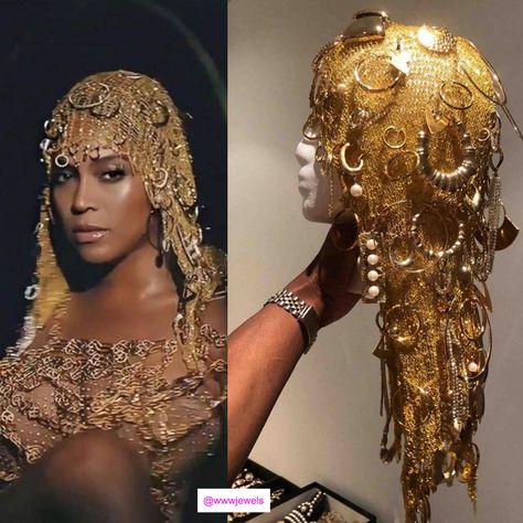 All The Jewelry in Beyonce's Black Is King – Who Wore What Jewels Beyonce Jewelry, Black Is King, Stile Kylie Jenner, Black Experience, Chain Headpiece, Beyonce Style, Glam Photoshoot, Headpiece Jewelry, Head Dress