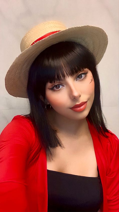 Monkey D Luffy Cosplay, Luffy Female Cosplay, Easy Female Cosplay Ideas, Luffy Cosplay Female, Luffy Cosplay, Halloween 23, One Piece Cosplay, Cat Birthday, Cosplay Makeup