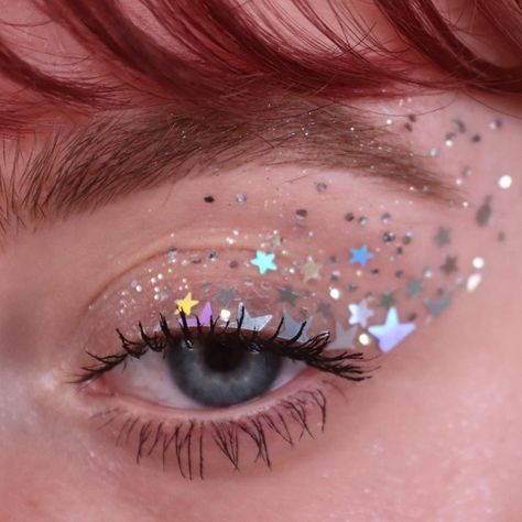 Starry Night Makeup, Concert Makeup, Euphoria Makeup, Cute Eye Makeup, Magical Makeup, What To Do Today, Dewy Makeup, Ethereal Makeup, To Do Today