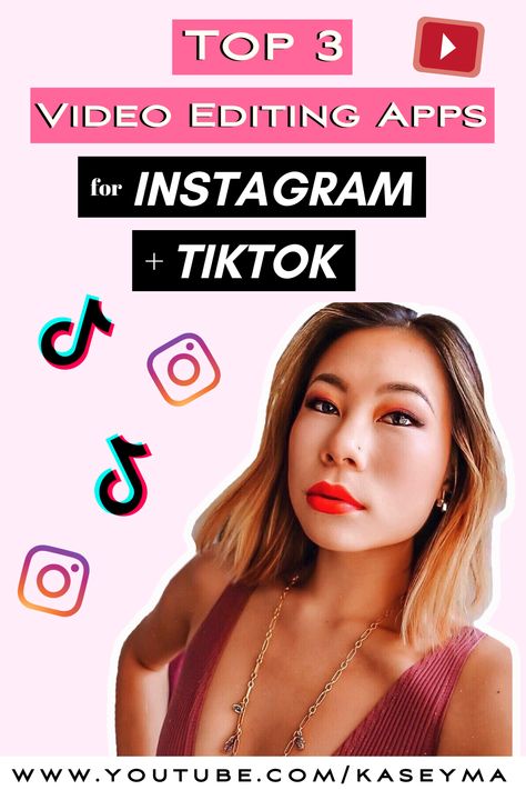 Influencer Tips with Kasey Ma is here! Are you bored during your quarantine and struggling with taking your next TikTok or Instagram Video to the next level☝️? In this YouTube video, I’m breaking down my Top 3 Video Editing Apps that I use on a consistent basis to 💥create quality video content  for TikTok and Instagram! Watch the whole video for a DEMONSTRATION 💥 of my all 3 of my favorite video editing apps so you can fully explore the fun world of TikTok and Instagram! |TikTok | Instagram | How To Make Tiktok Edits, How To Create Content For Tiktok, Content For Tiktok, Good Video Editing Apps, Instagram Course, Influencer Tips, Social Media Course, Tiktok Tips, Social Media Content Strategy