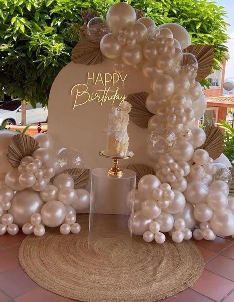 18th Birthday Decorations, Moms 50th Birthday, 40 Birthday, Dinner Party Decorations, Cute Birthday Ideas, Birthday Party Theme Decorations, Birthday Balloon Decorations, Elegant Birthday, Birthday Party 21