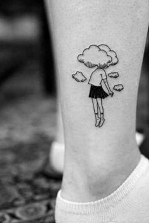 Cloud Tattoo, Small Tattoos Simple, Temp Tattoo, Music Tattoos, Symbolic Tattoos, Trendy Tattoos, Small Tattoo, Sleeve Tattoo, Creative Tattoos