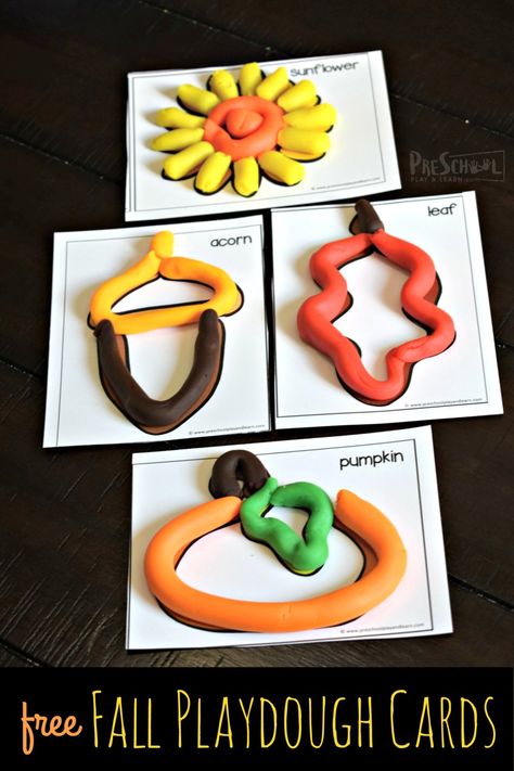 Fall Playdough Mats, Fall Playdough, Hand Muscles, Preschool Crafts Fall, Fall Preschool Activities, Fall Activity, Apple Activities, Fall Kindergarten, Playdough Mats